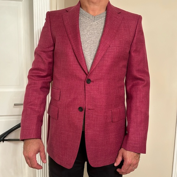New & Lingwood Men’s Sport coat/Evening jacket in Magenta - Picture 1 of 7